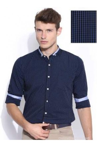 Mast & Harbour Men's Checkered Formal Shirt